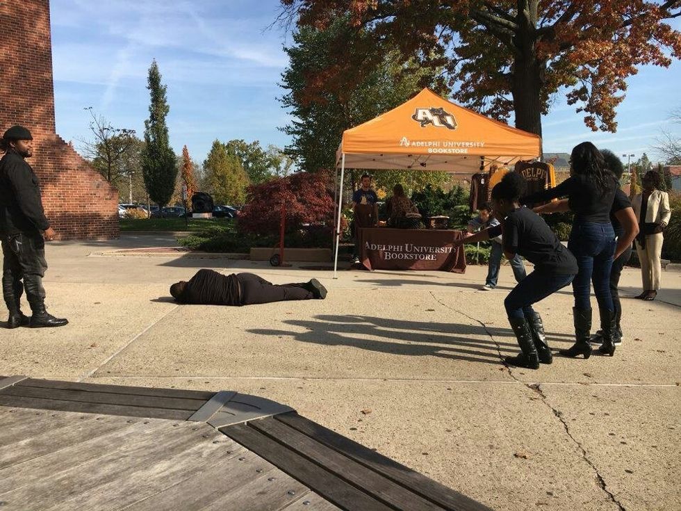 Peaceful Protest Freezes Adelphi University