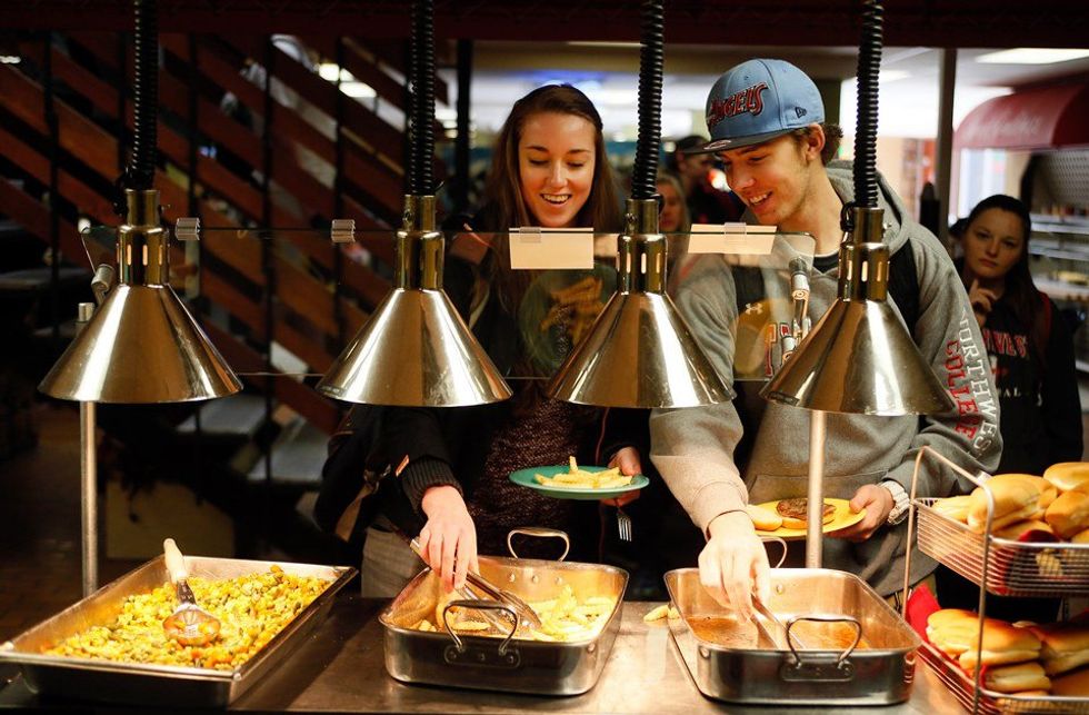 Stages of Eating in a College Dining Hall