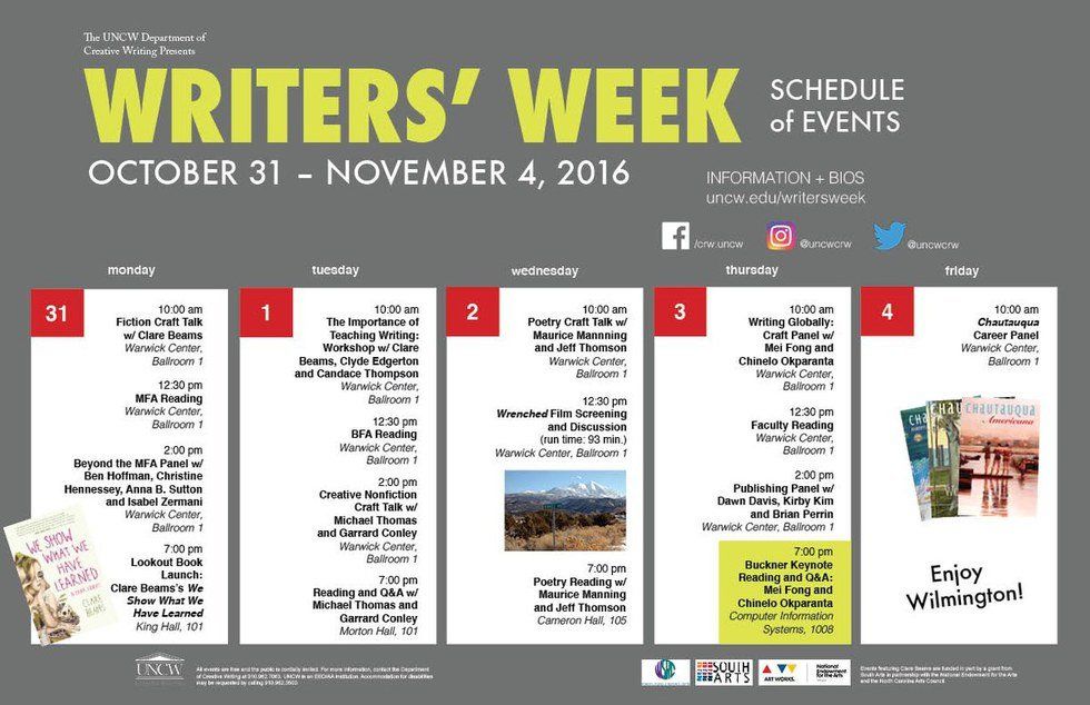 The Events of UNCW's Writer's Week