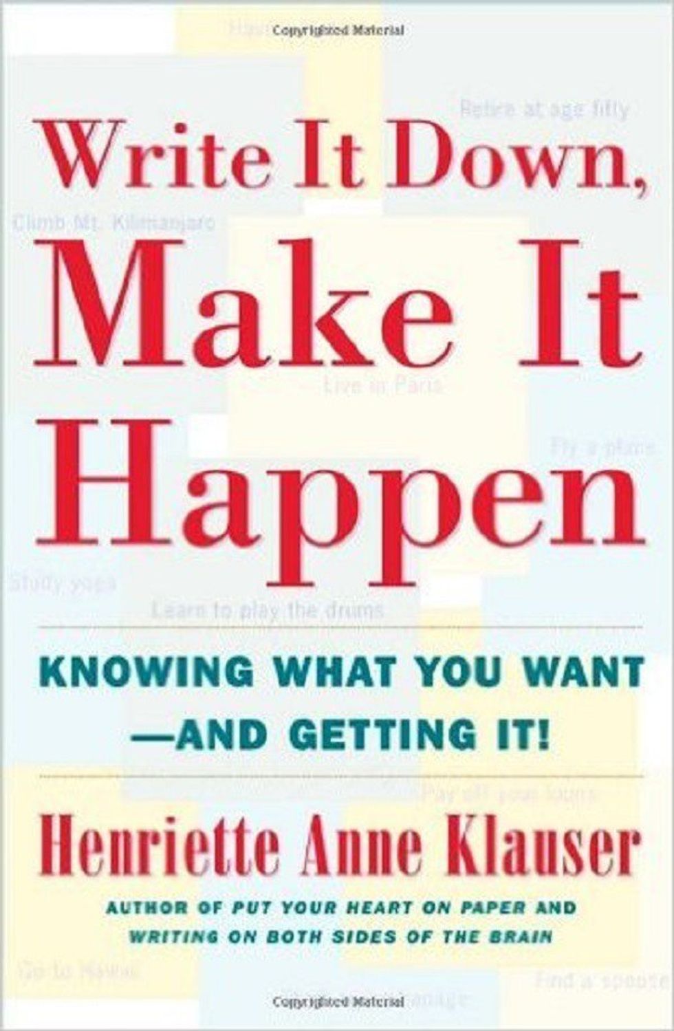 FALL READ: Write It Down, Make It Happen.