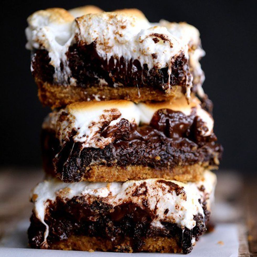 Gooey S'mores Peanut Butter Brownies