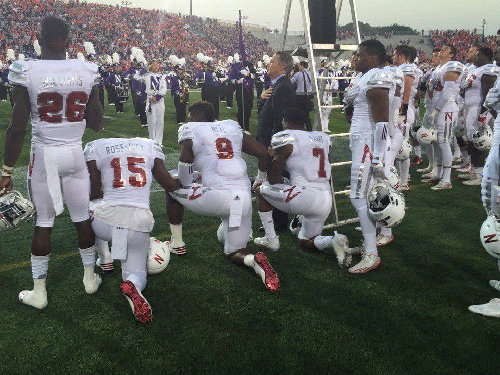 To The Huskers Kneeling During The National Anthem