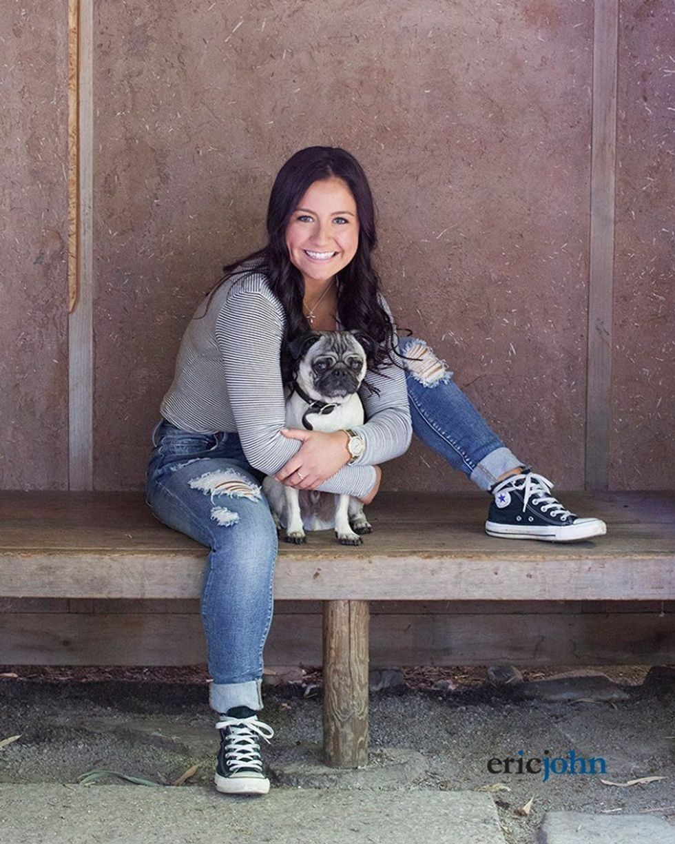 A Girl and Her Pug