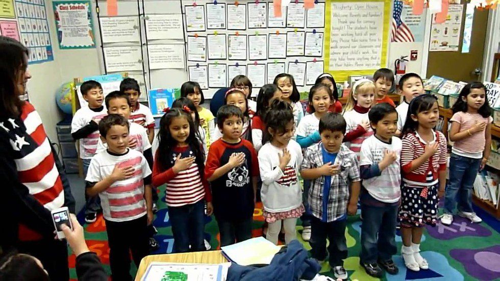 Students Forced to Stand During National Anthem: A Haiku