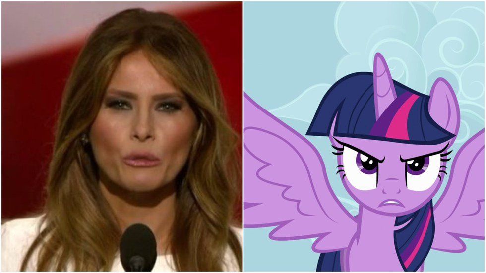 Melania Trump Plagiarized Twilight Sparkle From My Little Pony