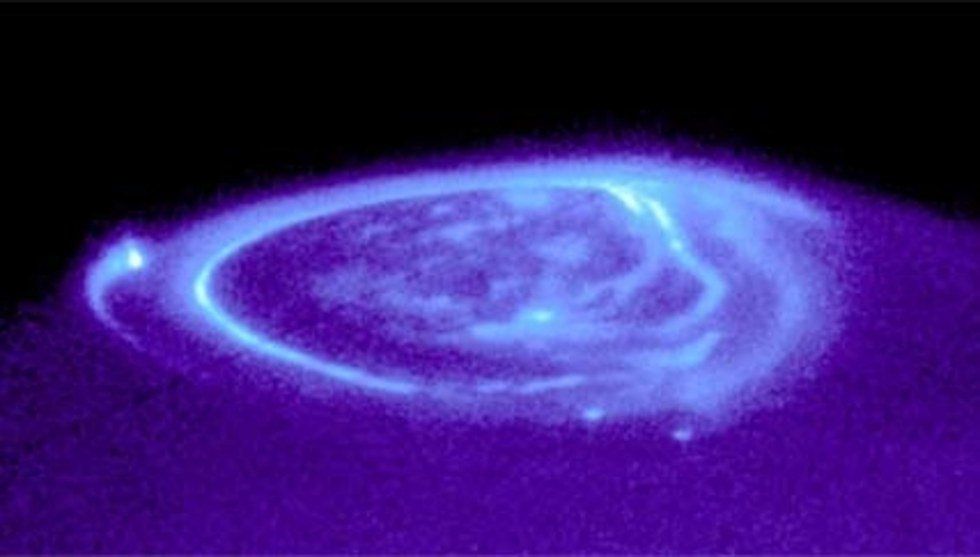 Jupiter's Aurora Glows