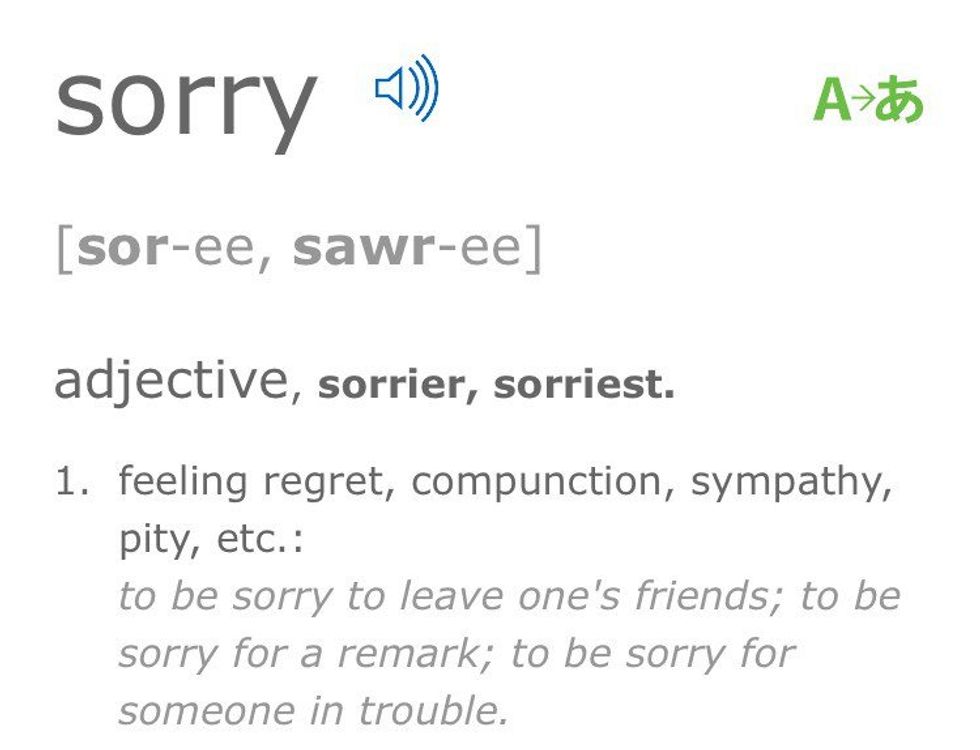 Before You Say Sorry