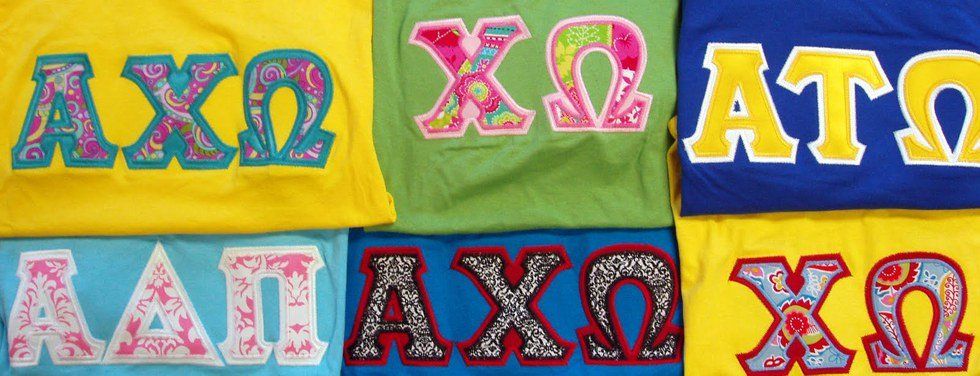 DIY Greek Letter Shirts