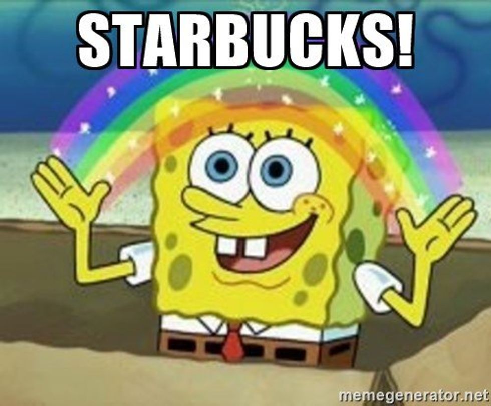 My First Month Working As A Starbucks Barista, As Told By SpongeBob