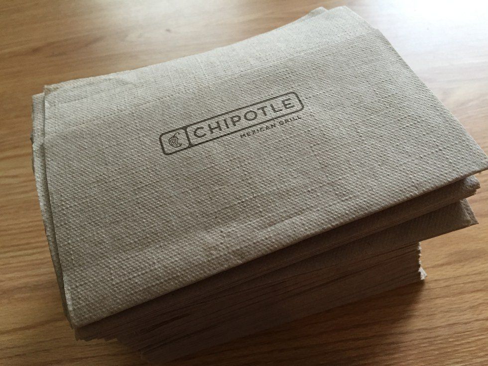 A Thank You To Chipotle Napkins