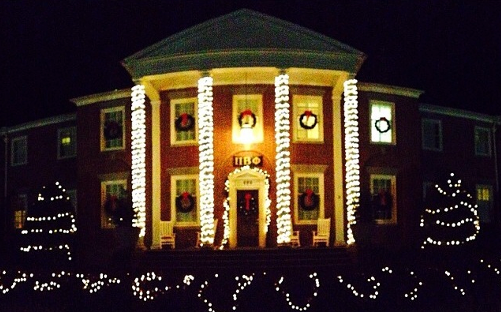 Frat Row Is All Decked Out For Christmas