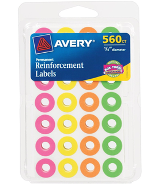 Avery Reinforcement Labels, Permanent - 560 labels