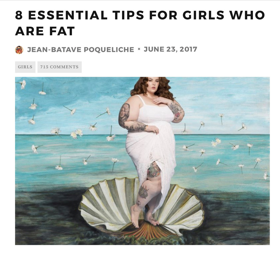 A Response To "8 Essential Tips For Girls Who Are Fat"