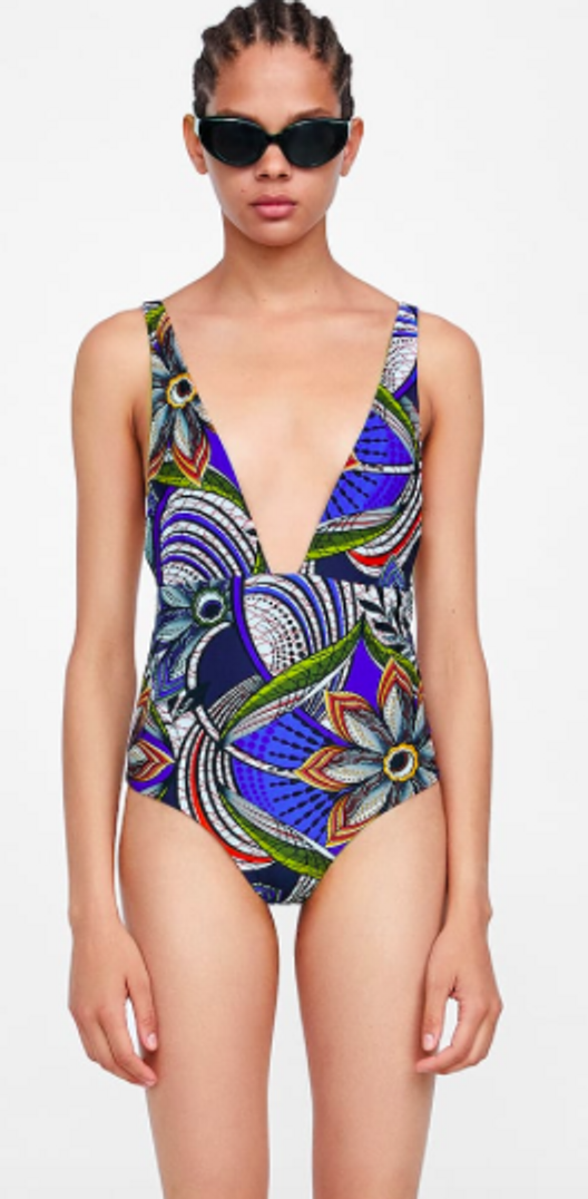 Sporti Mermaid Fancy Foil Micro Back One Piece Swimsuit at