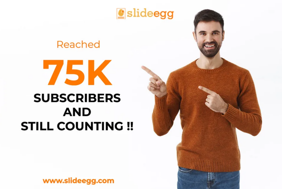 SlideEgg reached 75,000 subscribers now