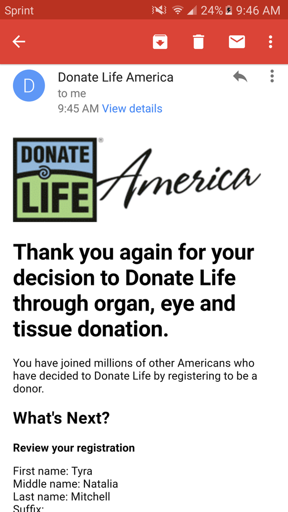 Organ Donation