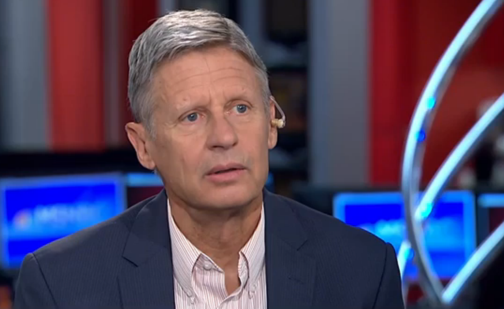 Gary Johnson Is Human?