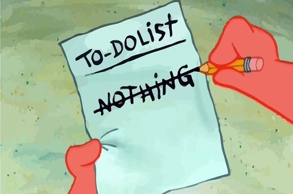 nothing on to-do list