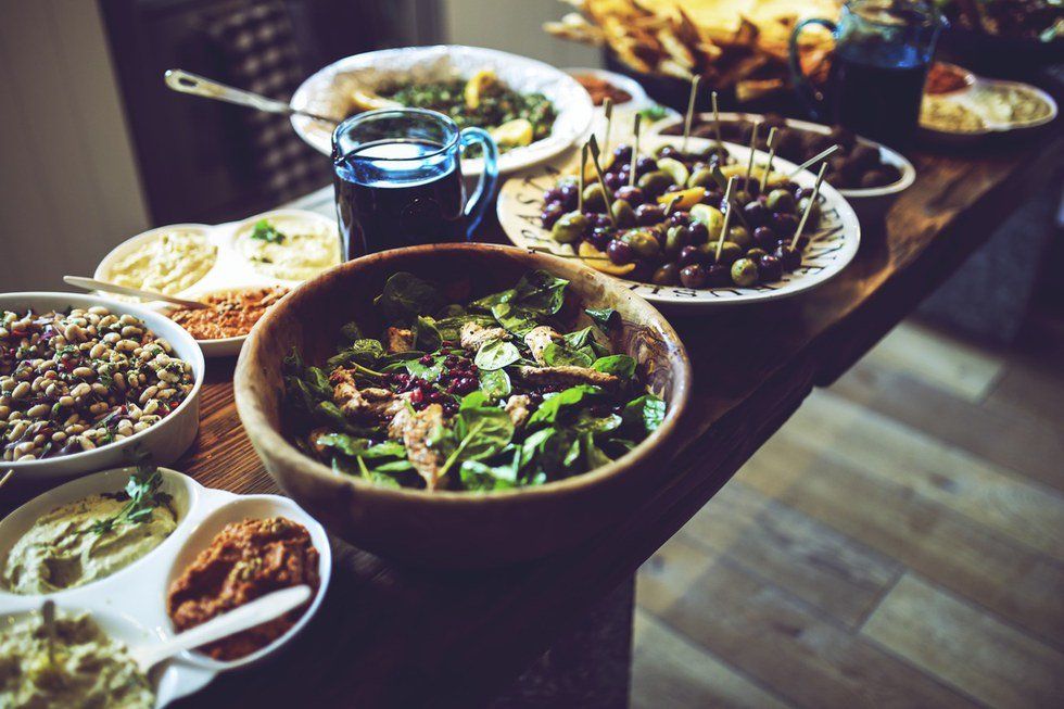 table with food